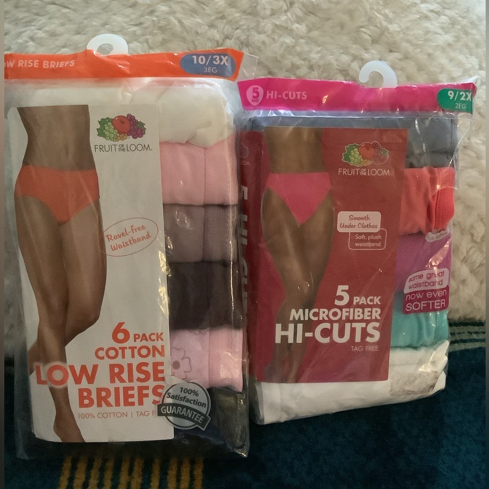 LOWEST🌺 NWT FRUIT OF THE LOOM (11 PAIRS) Cotton and Microfiber PANTIES - Picture 4 of 9